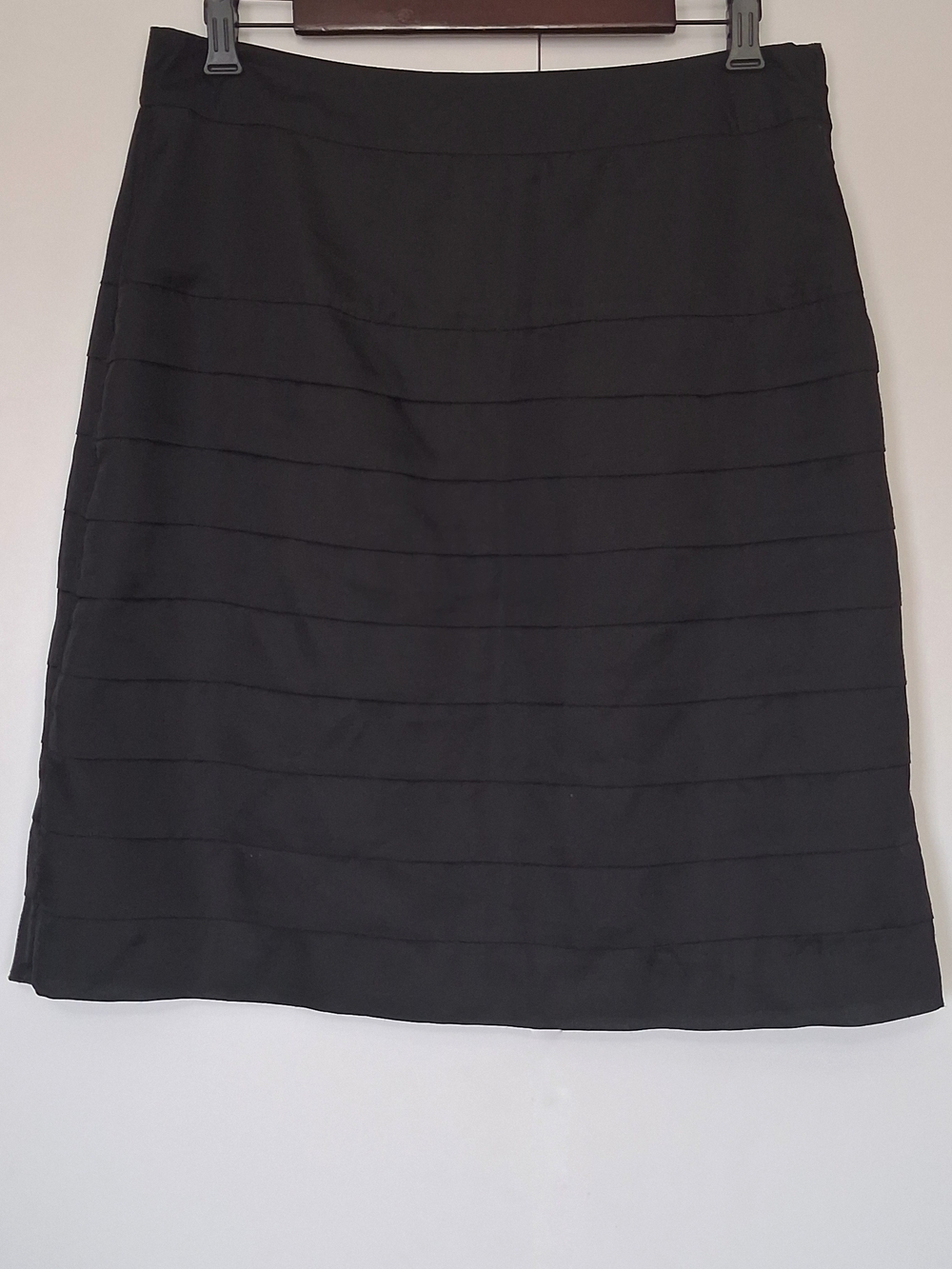 Classic Black Tiered A-Line Skirt